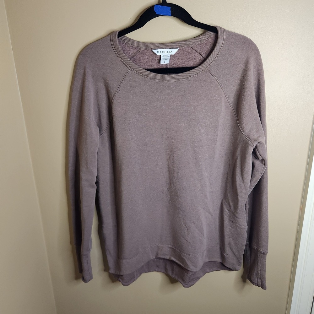 Athleta Coaster Luxe Sweatshirt Mauve Brown Size S